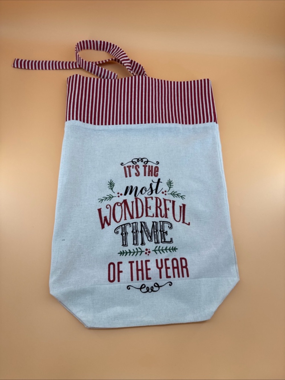 Christmas Gift Tote Bag Santa Claus Wonderful Time